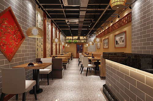 湖州传统中式餐厅餐馆装修设计效果图